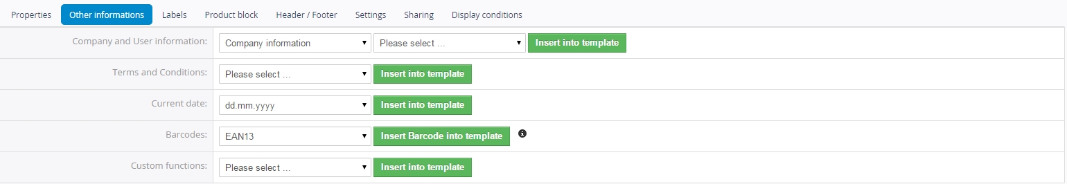 PDF Maker other information tab PDF Maker other information tab